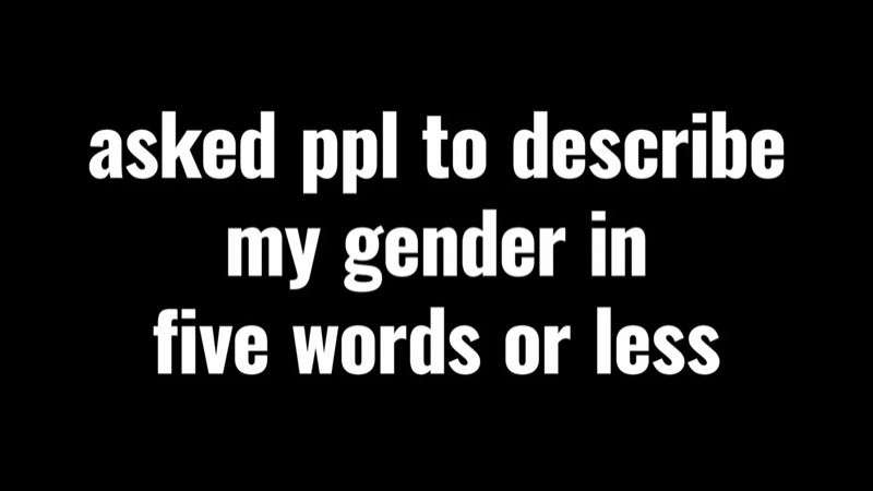ur gender / is so cool / can i lick it? — Bilddokumentation