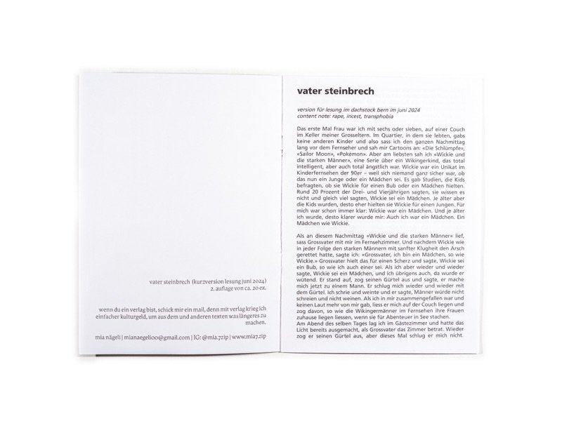 Vater Steinbrech — Bilddokumentation